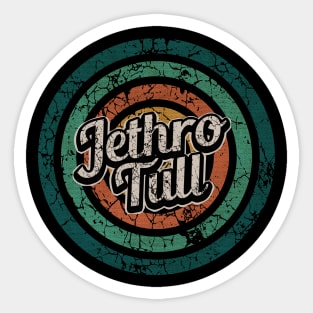 Jethro Tull // Retro Circle Crack Vintage Sticker